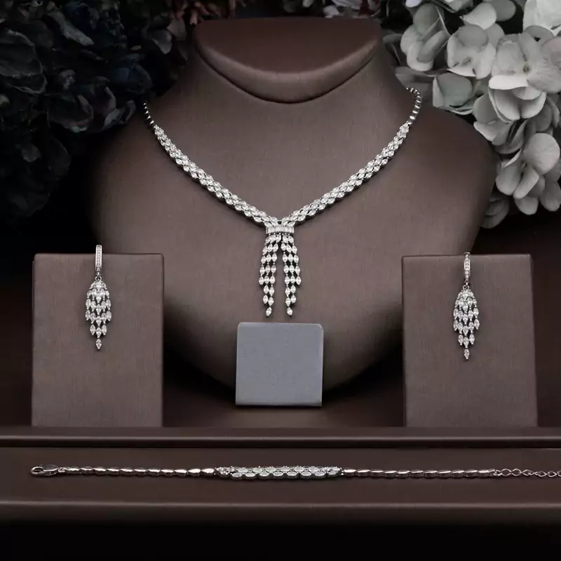 سرویس نقره زنانه جواهری مجلسی مدل slvsjha28