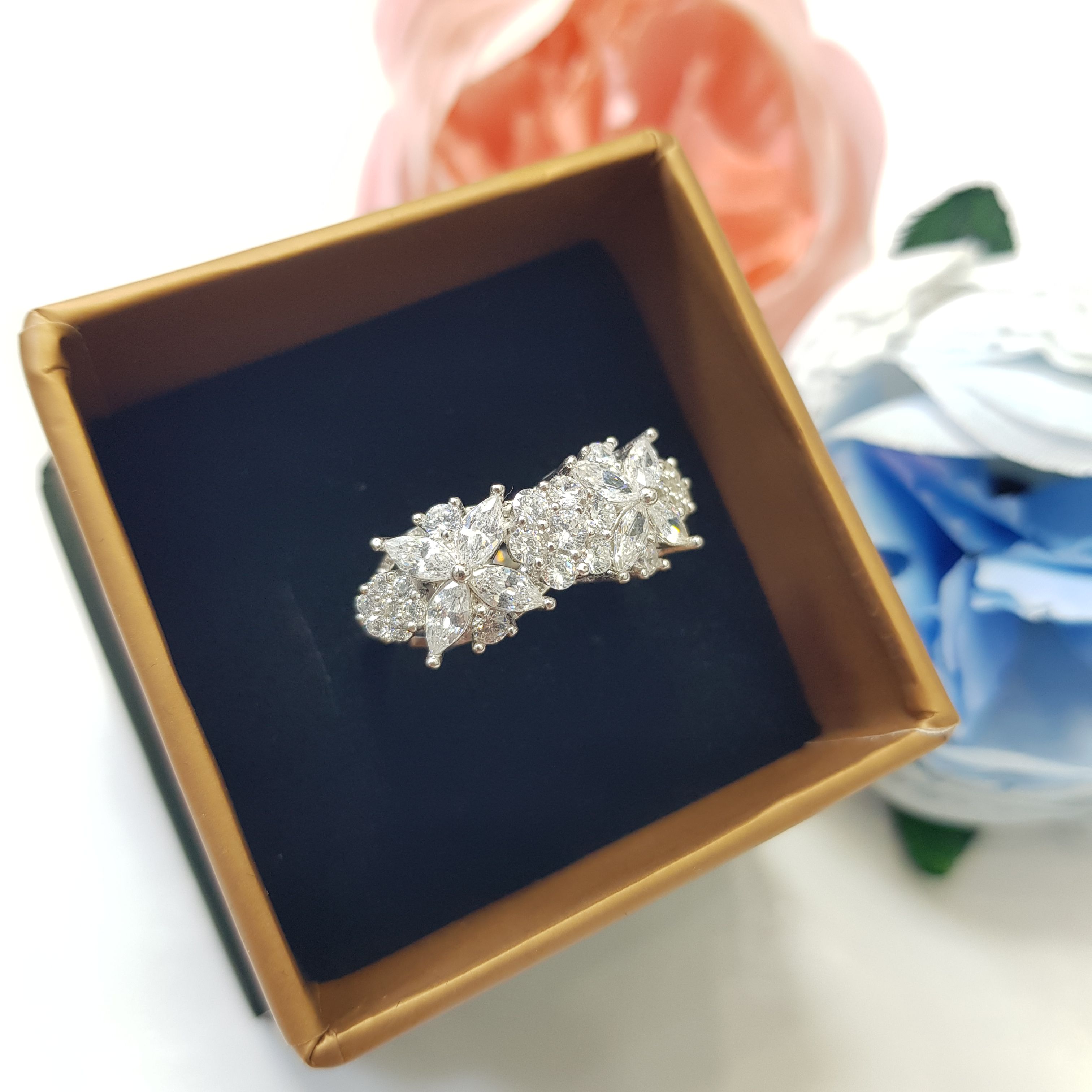 انگشتر نقره جواهری مارک ریز مدل SA11